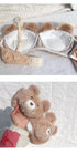 Japanese Girls Winter Soft Ropa Interior Cute Lingerie for Women Cartoon Bear Students Plush Sexy Bras Wireless Thin Bra Set - Evallys.com