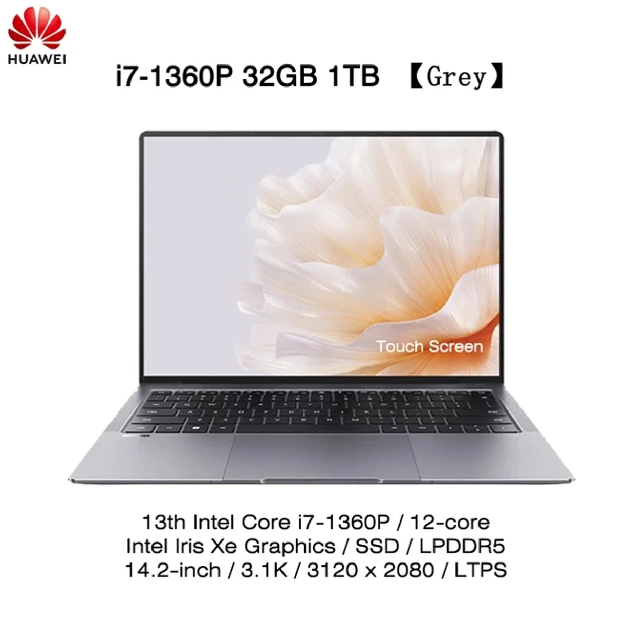 2023 HUAWEI MateBook X Pro Laptop 14.2 Inch i7-1360P 16/32GB 1/2TB 3.1k Touch Screen Notebook Primary Color HDR LTPS PC Computer - Evallys.com # #