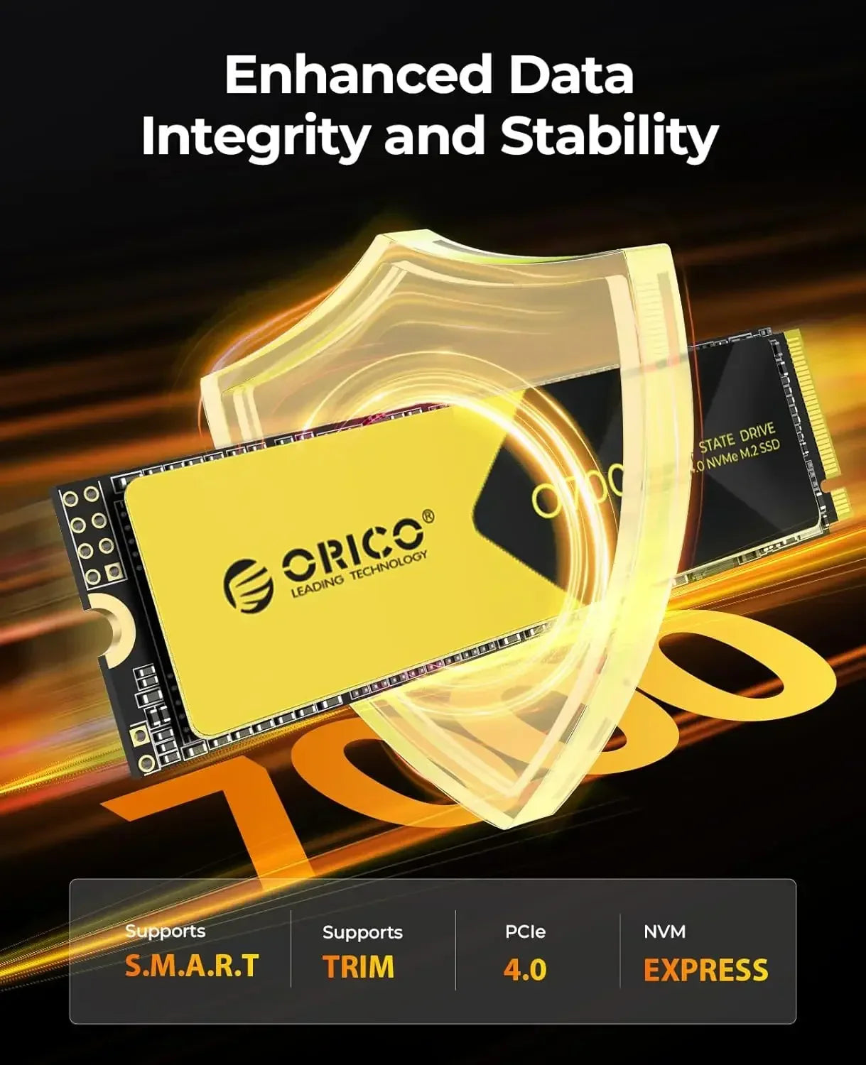 ORICO PCIe4.0 M.2 NVMe SSD PS5 Gaming 7400MB/S Internal Solid State Drive M Key 2280 SSD for Content Creators 1TB/2TB/4TB O7000 - Evallys.com