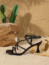 Women's Sandals Square Open Toe Kitten Heels Strappy Ankle Strap Sandals for Women Comfort Dress Party Shoes - Evallys.com