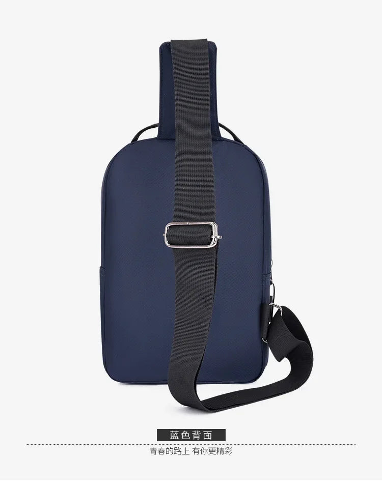 Chest Bag For Men New Large Capacity Shoulder Korean Version Travel Lightweight Nylon Crossbody Bag Backpack - Evallys.com