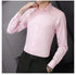 New Plus Size Men Solid Color Business Shirt Fashion Classic Basic Casual Slim White Long Sleeve Shirt Brand Clothes - Evallys.com