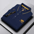 Men's Business Casual Short Sleeved Embroidered Solid Color Polo Shirt Fashionable Breathable Comfortable Summer Versatile Top - Evallys.com