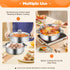 26CM 5 Tier Stainless Steel Steam Cooker Steamer Food Vegetable Pot Kitchen
