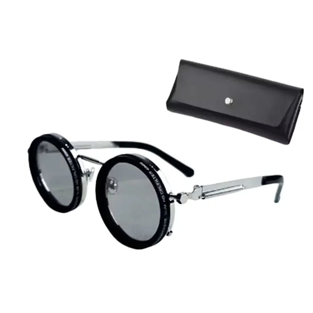 Adjustable 1-9 Sunglasses with ND Filter Lenses Fishing Rounded Polarized Glasses Fishing Filter Glasses for Men - Evallys.com