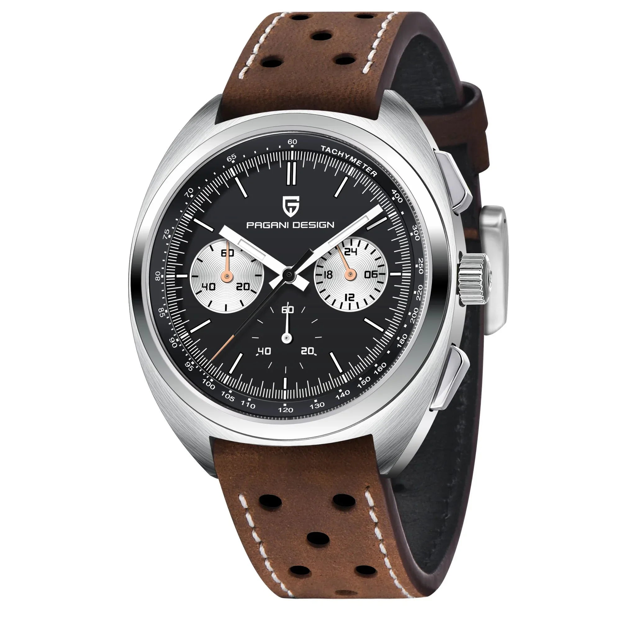 PAGANI DESIGN 2024 New Panda Dial Men Watches Luxury Quartz Watch For Men Japan VK63 Sport Chronograph Sapphire glass Wristwatch - Evallys.com