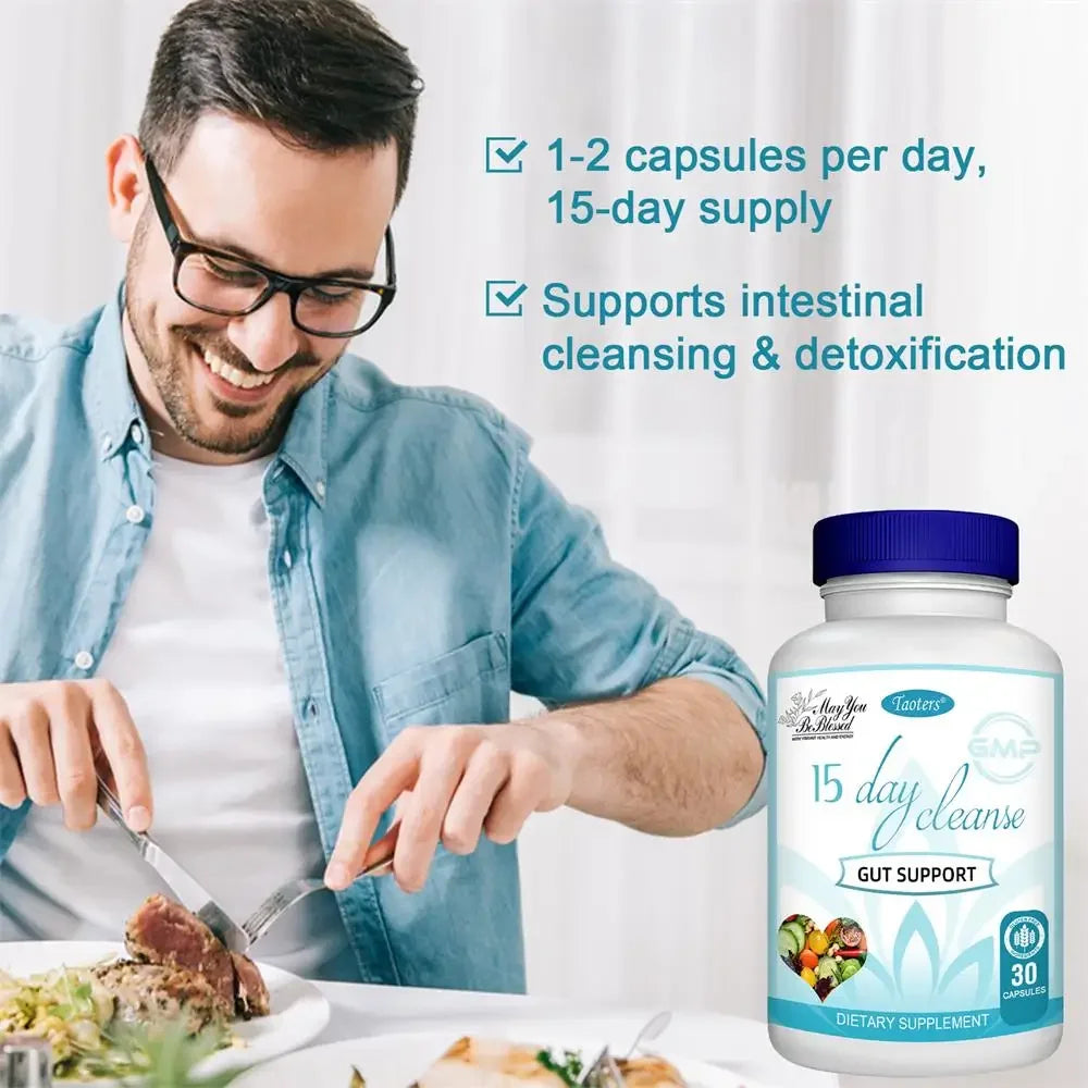 15-day Intestinal Cleansing and Detoxifying Capsules, Targeting The Overall Colon, Digestive Regulation, and Intestinal Health - Evallys.com