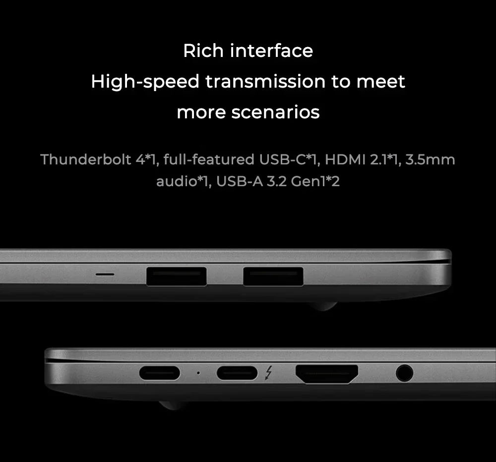 Xiaomi laptop 2024 RedmiBook Pro 16 Core Ultra 5-125H/Ultra 7-155H ARC Graphics 32GB DDR5 1TB SSD 16-inch 3.1K 165hz Screen Pc - Evallys.com