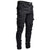 Men Street Elastic Denim Jeans Wash Solid Color Multi Pockets Cargo Pants Casual Slim Fit Daily Wear Joggers Mid Waist Trousers - Evallys.com