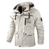 Fashion Men's Casual Windbreaker Jackets Hooded Jacket Man Waterproof Outdoor Soft Shell Winter Coat Clothing Warm Fleece Thick - Evallys.com