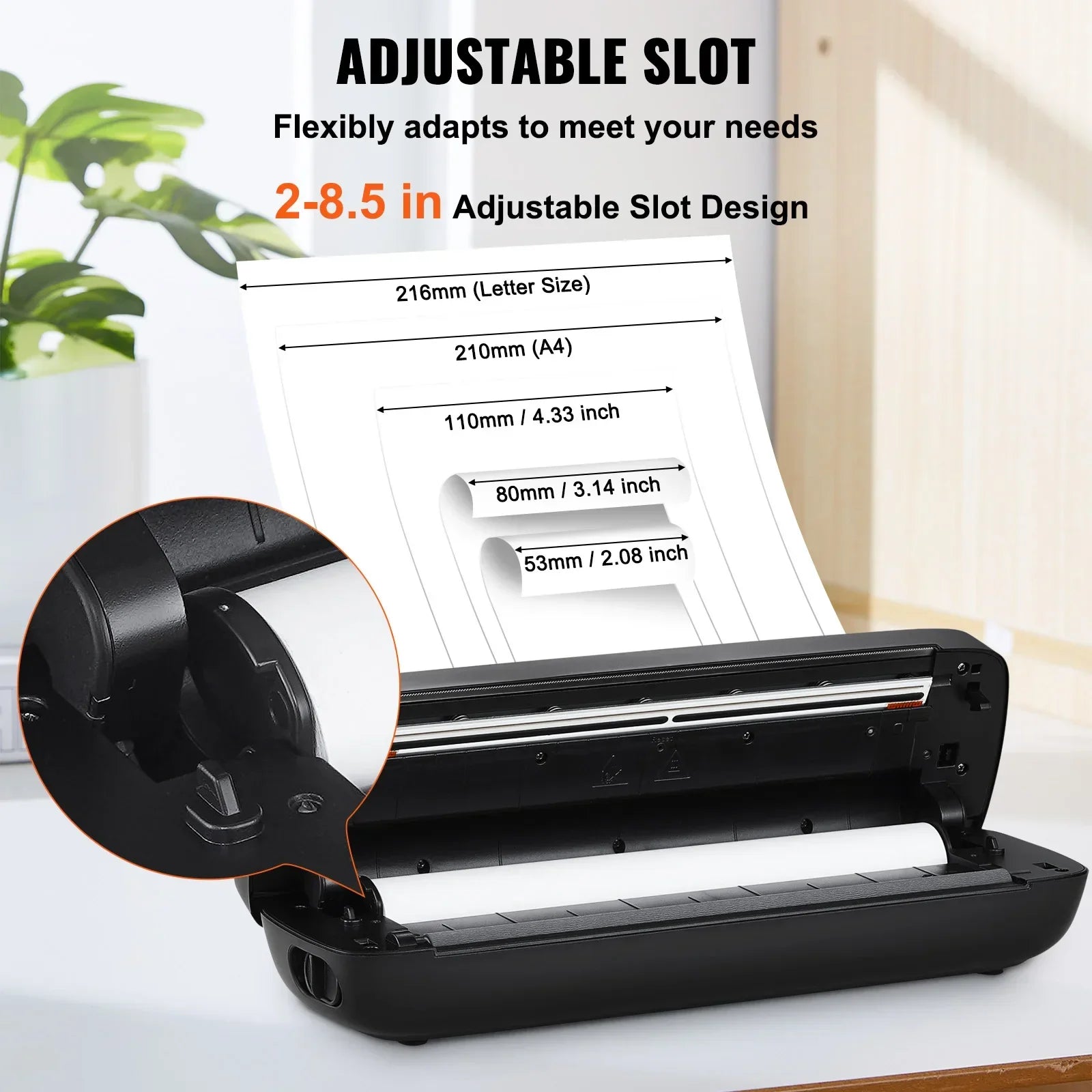 SucceBuy Portable Bluetooth Inkless Mobile Thermal Printer for A4 A5 11-2600mAh Battery Compatible with Mutiple Systems Home - Evallys.com