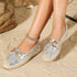 Women’s Round Toe Platform Flats – Woven Espadrilles for Casual Wear - Evallys.com