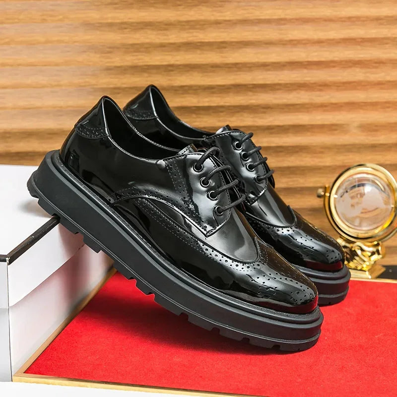 Green Patent Leather Oxford Shoes – Men’s Formal Business Dress Shoes - Evallys.com