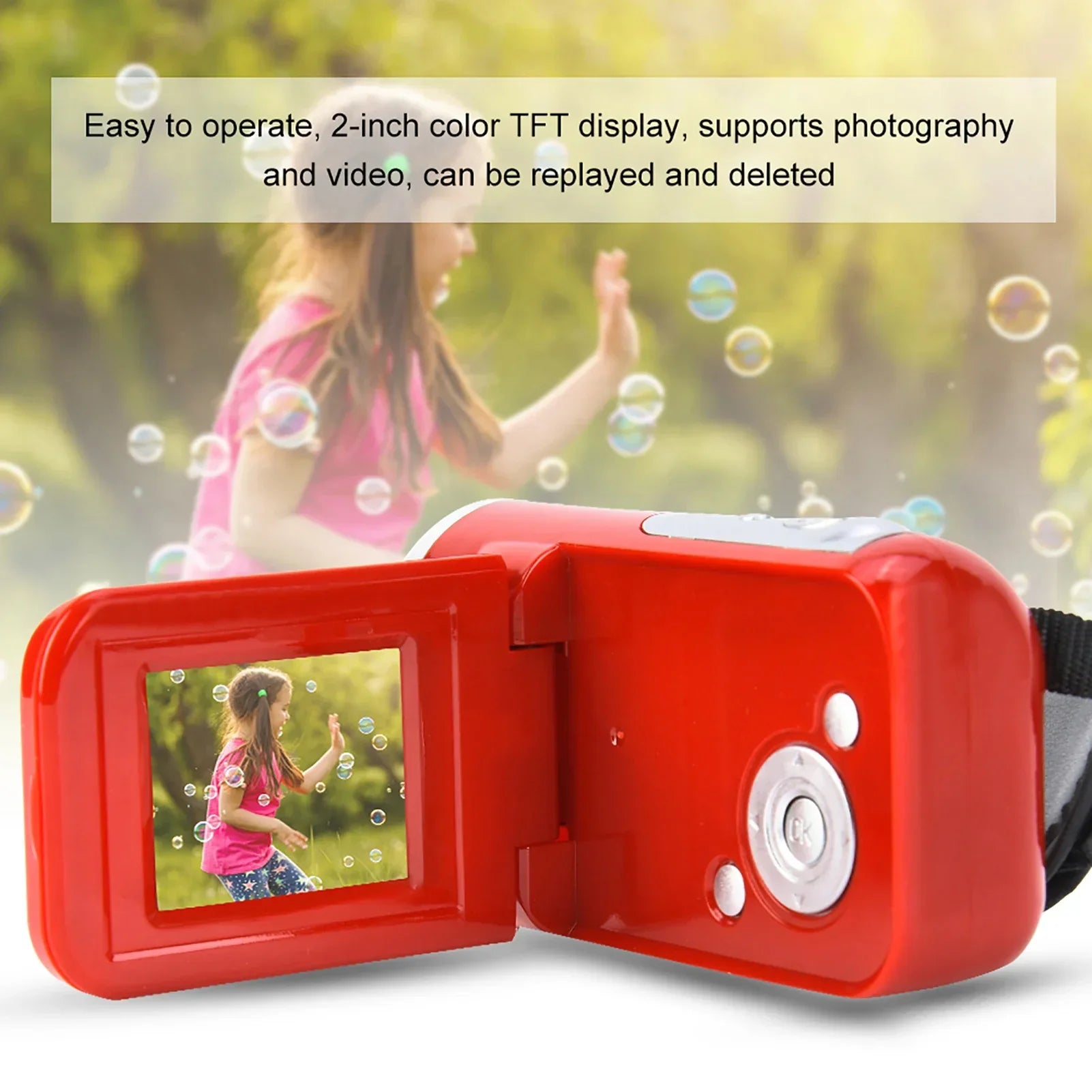 Digital Video Camera Portable Children Kids HD Digital Video Camera Camcorder with LCD Sceen Camcorder Recorder - Evallys.com