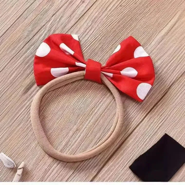 Minnie Mouse Girl Suit Children's Dress Baby Clothes Set Summer Birthday Costume Polka Dot Sundress Bow Headband Skirt Set - Evallys.com