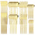 48pcs Black Gold Cutlery Set Knife Fork Coffee Spoon Dinnerware Stainless Steel Tableware Flatware Western Kitchen Silverware