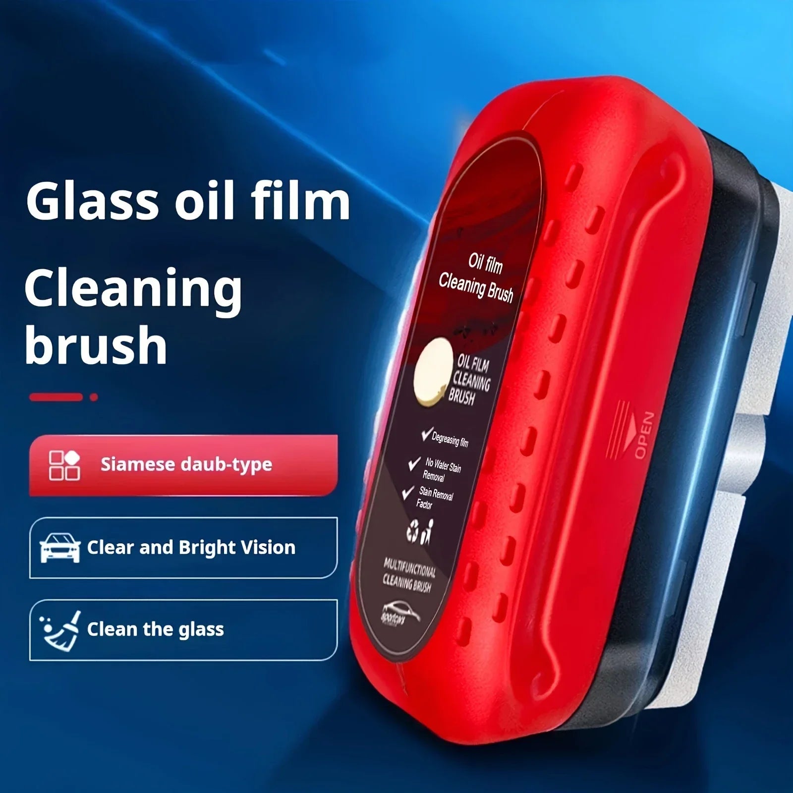 Car Glass Oil Film Cleaner – Rain & Fog Proof Windshield Cleaning Brush - Evallys.com