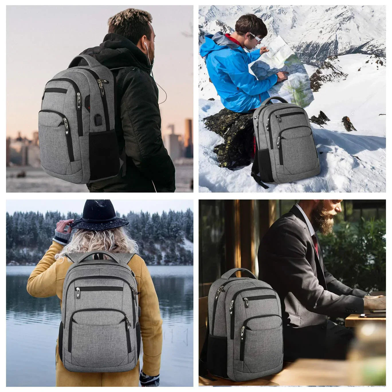 Man Backpack Men Travel Bag Outdoor Camera Lens Bag Black Ergonomics Laptop Bag Large Capacity Mountaineering Waterproof Handbag - Evallys.com