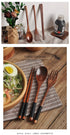 Japanese Wooden Spoon Fork Chopsticks Set Sushi Cutlery High Quality Eco-friendly Portable Tableware Set Kitchen Utensils Gifts