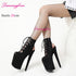20cm/8Inches Sexy Pole Dance Shoes Women Catwalk Nightclub Strip Gladiator Sandals Lace-up Lady Suede Matte Short Booties