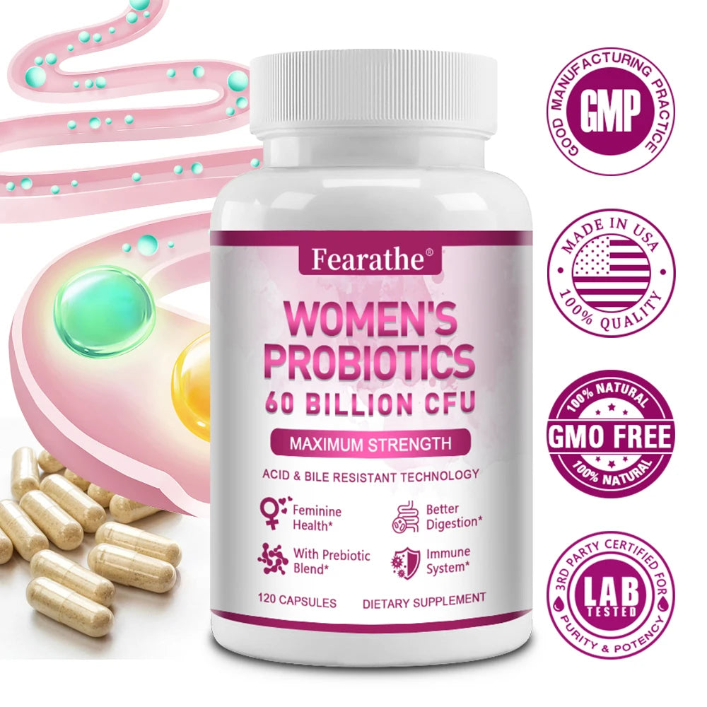 Probiotics for Women 60 Billion CFU – Gut, Immune & Urinary Support