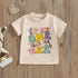 2024-04-05 Lioraitiin Summer Kids Girls Birthday T-Shirts Letter Print O-Neck Short Sleeve Birthday Shirts Casual Toddler Tops - Evallys.com