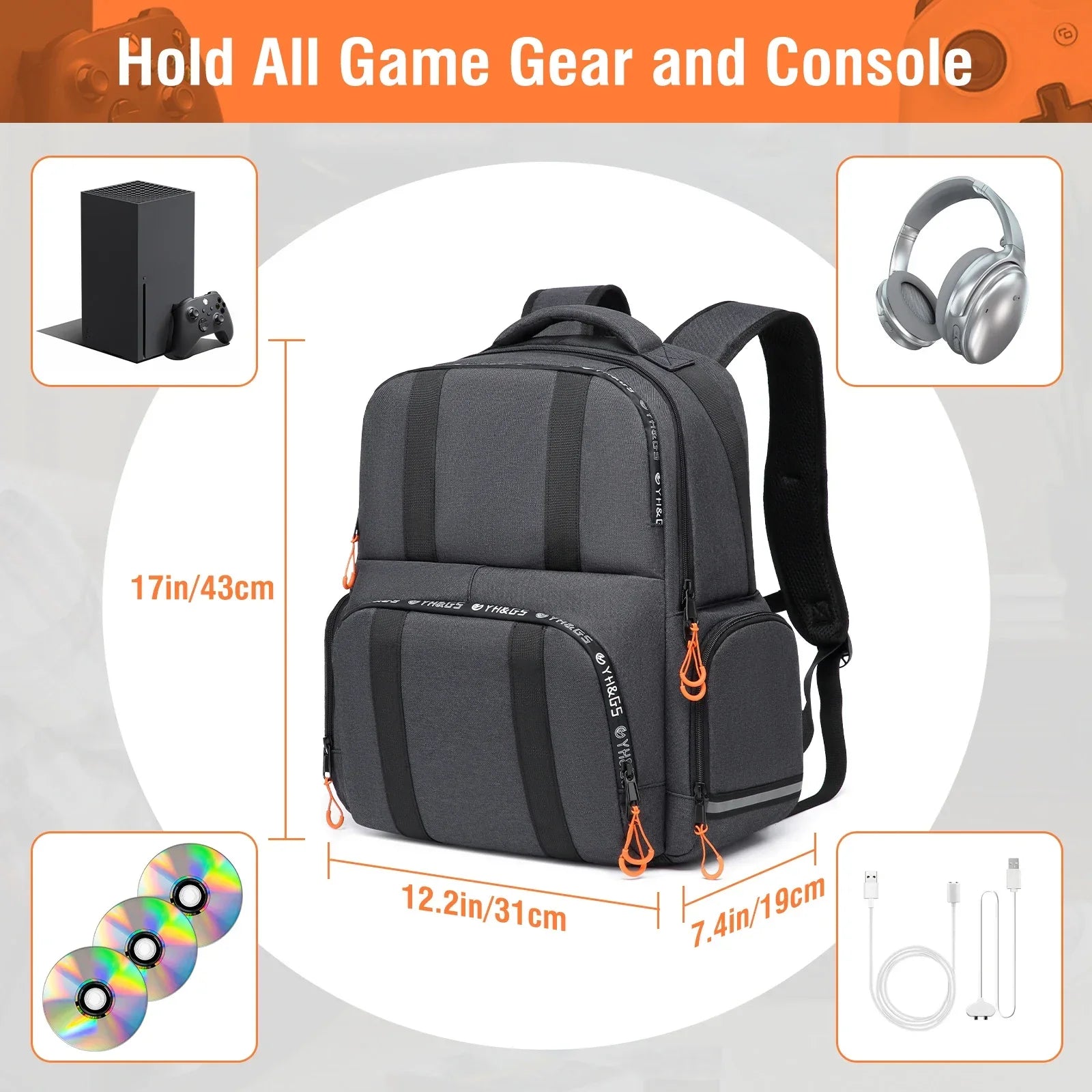 Gaming Console Backpack – Fits Xbox Series X/S & Accessories - Evallys.com