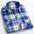 High Quality Men's Plaid Short Sleeve Shirts Business Casual Striped Turn-Down Collar Summer Man Shirt - Evallys.com