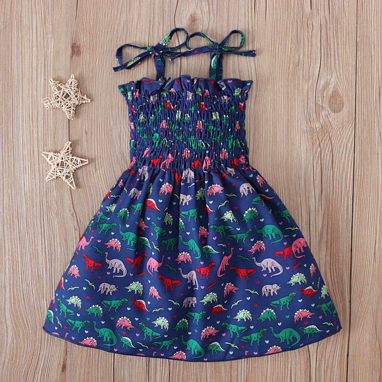 Children Girl Dress Summer Elegant Sling Princess Dresses Flower Print Kids Beach Sundress Casual Cotton Baby Girl Clothing - Evallys.com