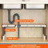 Kitchen Rack Retractable Under Sink Shelf Cabinet 2 Layer Multipurpose Pot Rack Cabinet Layered Storage Rack Bathroom Organizer