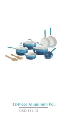 Rametto Professional Grade 8-Piece Cookware Set Anodized Aluminum Enamel Cast Iron Stainless Steel Oven Safe Dishwasher Safe - Evallys.com