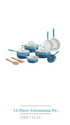 Rametto Professional Grade 8-Piece Cookware Set Anodized Aluminum Enamel Cast Iron Stainless Steel Oven Safe Dishwasher Safe - Evallys.com