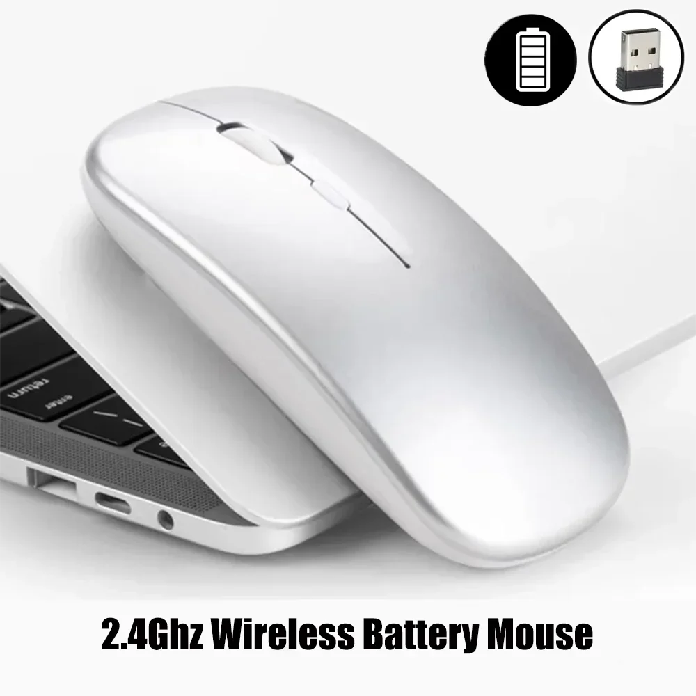 2.4Ghz Wireless Gaming Mouse Single Mode Battery Mouse With USB Receiver For PC Laptop Notebook Adjustable DPI Home&Office Mice - Evallys.com