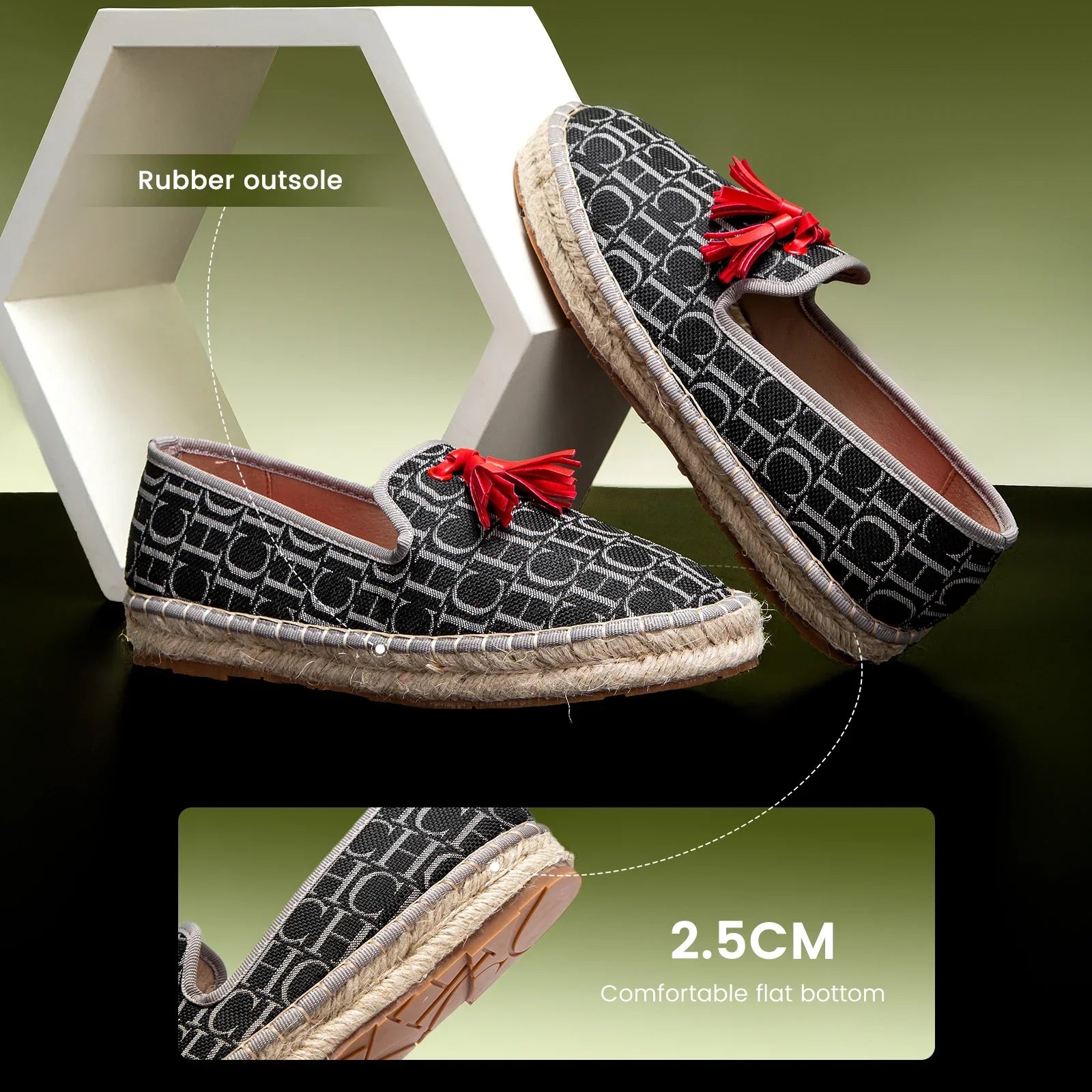 Women’s Vacation Flat Shoes – Comfortable Hemp Sole Non-Slip Walking Flats - Evallys.com