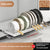 Pots and Pans Organizer Under Cabinet Sliding Pot Lid Storage Holder Kitchen Adjustable Slide Out Dish Pan Storage Rack Shelf