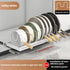 Pots and Pans Organizer Under Cabinet Sliding Pot Lid Storage Holder Kitchen Adjustable Slide Out Dish Pan Storage Rack Shelf