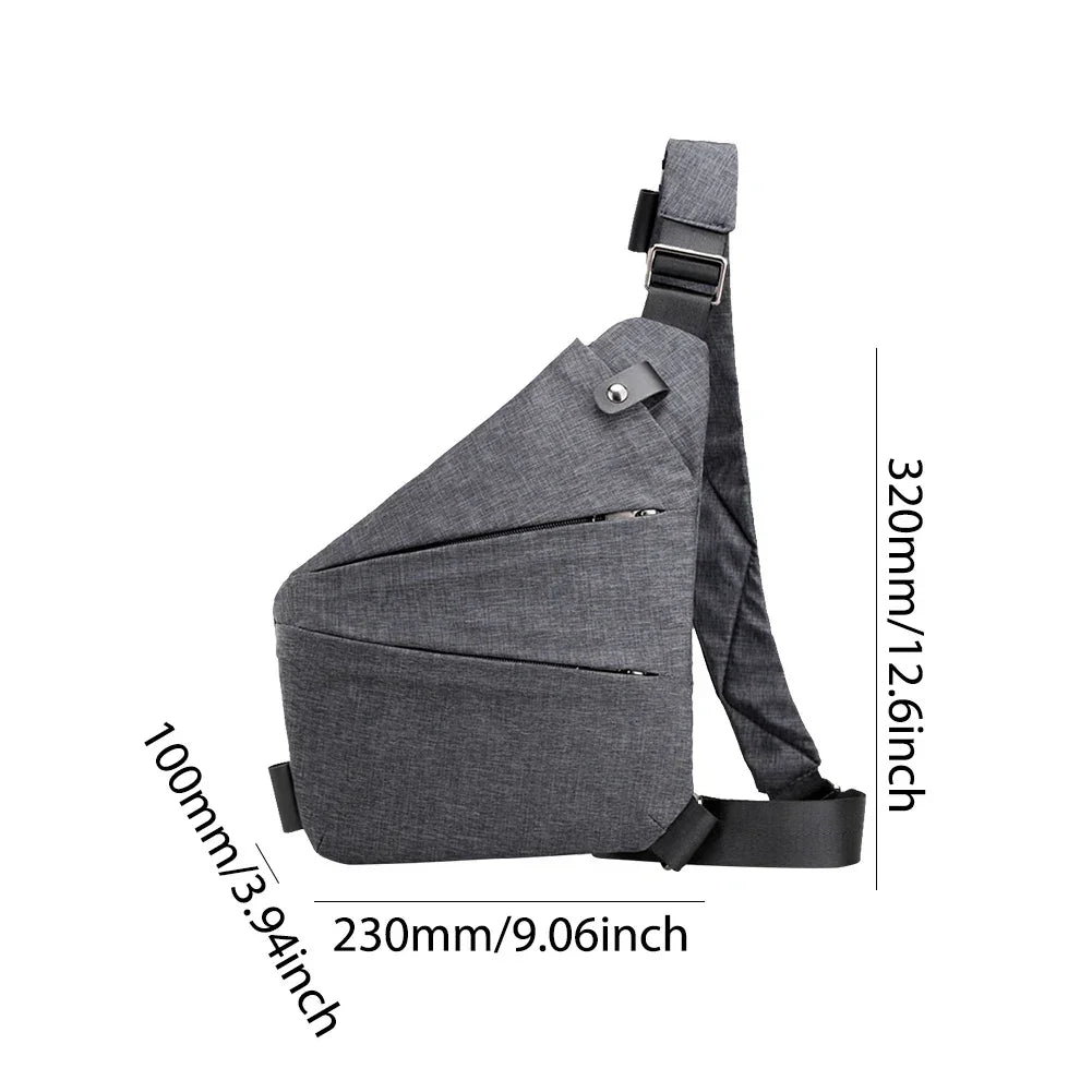Men’s Anti-Theft Chest Bag – Nylon Sling Fanny Pack with Adjustable Strap - Evallys.com