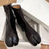 2024 Autumn Winter Soft Leather Split toe Tabi Women Ankle Boots Fashion Thick High heels Chunky Shoes Ins Style Short Booties - Evallys.com