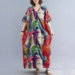 Bohemian Summer Maxi Dress – Vintage Loose Beach Streetwear - Evallys.com