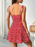 Women’s Summer Floral Spaghetti Strap Mini Dress – Beach Sundress 2025 - Evallys.com