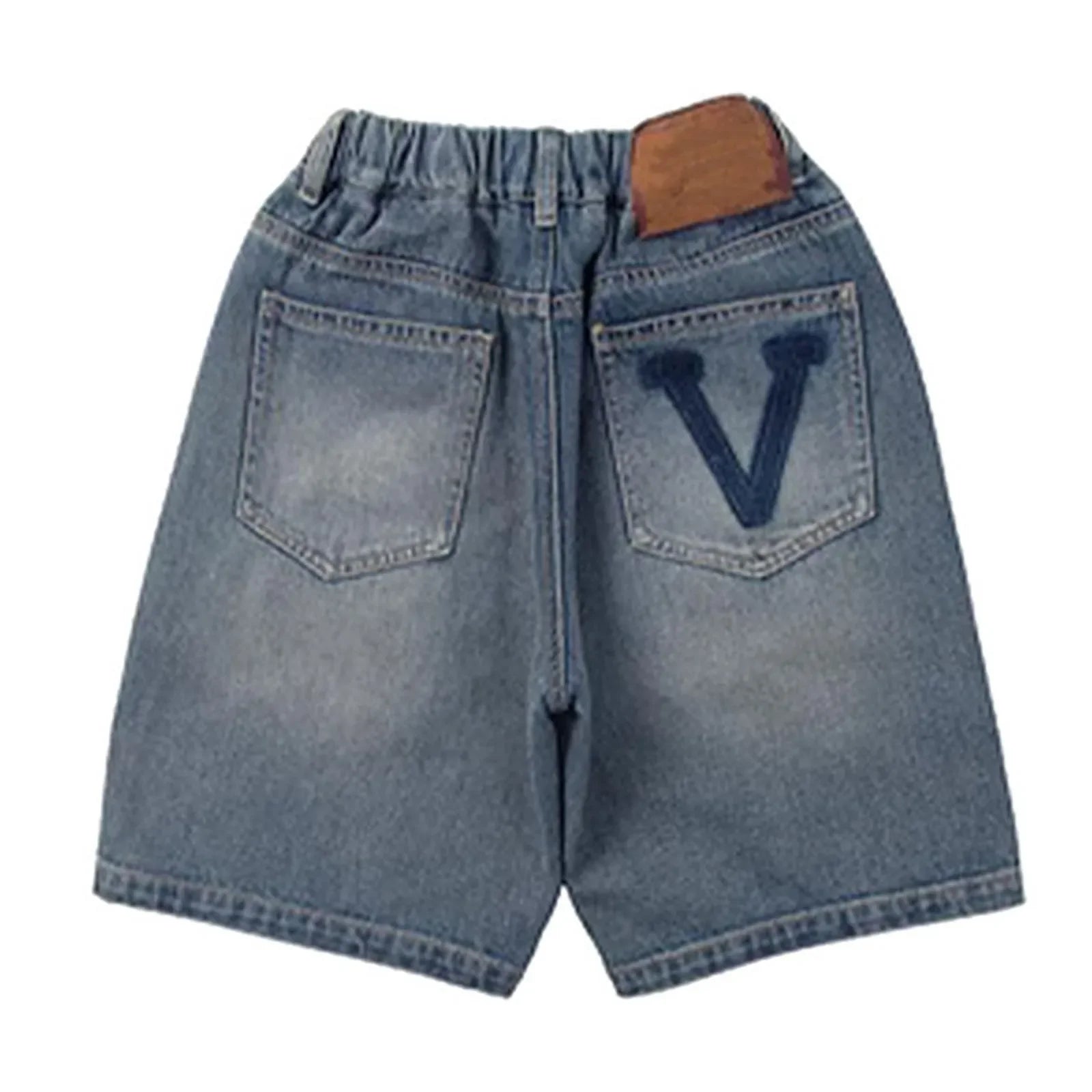 Long Shorts Boys Denim Shorts Boys Straight Jeans Shorts Summer Casual Shorts With Pocket Boys' Shorts Thin Kids Shorts 8 9 - Evallys.com