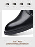 3/6/8 CM Elevator Shoes Men Dress Shoes Black Soft Leather Men Heighten Formal Shoes Casual Business Men Oxfords Suit Shoes - Evallys.com