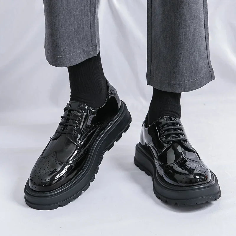 Green Patent Leather Oxford Shoes – Men’s Formal Business Dress Shoes - Evallys.com