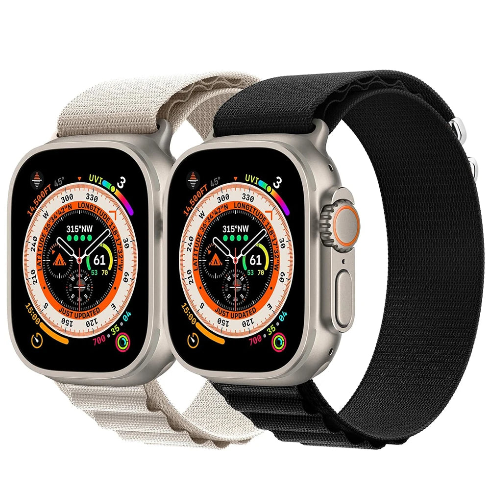 Alpine Loop Strap for Apple Watch Band Ultra 2 49mm 46mm 44mm 40mm 45mm 41mm 42mm 38mm Nylon Bracelet iWatch 10 9 8 7 6 SE Band - Evallys.com # #