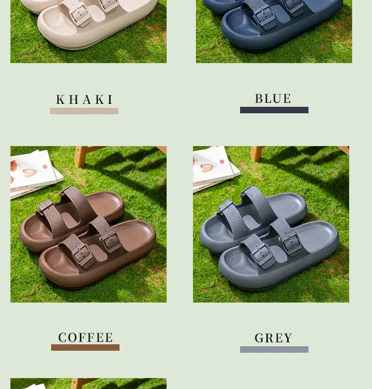 2025 Men’s Thick Sole Slippers – Non-Slip Shower & Indoor Sandals - Evallys.com