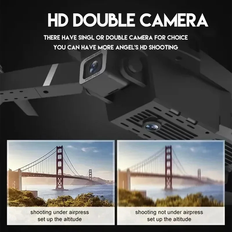 2024 E88Pro RC Drone 4K Professinal With 3 Battery 1080P Wide Angle HD Camera Foldable Helicopter WIFI FPV Height Hold Gift Toy - Evallys.com