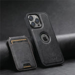 2 in 1 detachable With Magsafe Wireless Charging Wallet Leather Phone Case For iPhone 16 15 Pro Max 14 13 12Pro Magnetic Cover - Evallys.com