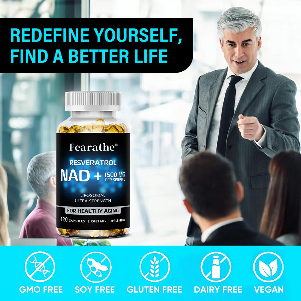 NAD+ Boost with Resveratrol – Anti-Aging & Energy Support 120 Caps