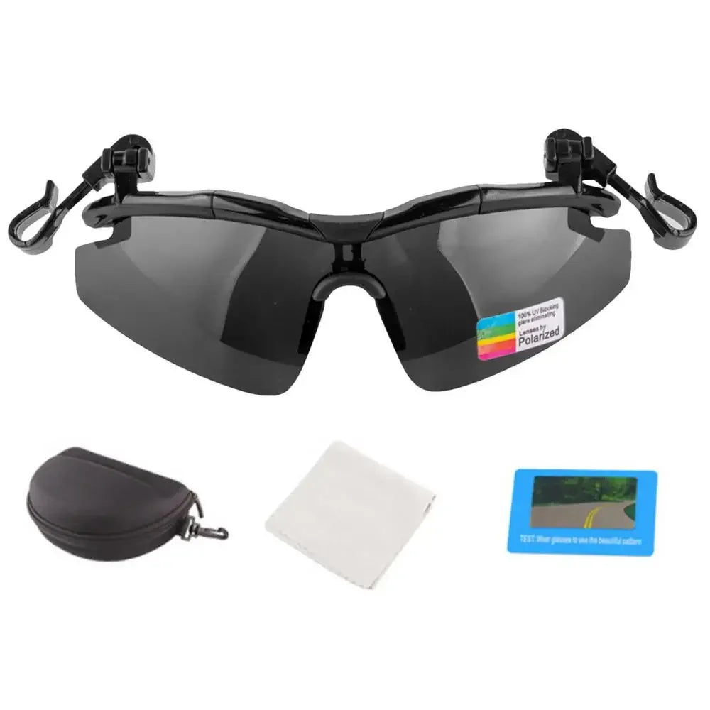 Adjustable Tac Outdoor Polarized Fishing Glasses Hat Visors Sport Clips Hat Clip On Sunglasses For Biking Hiking Golf Eyewear - Evallys.com