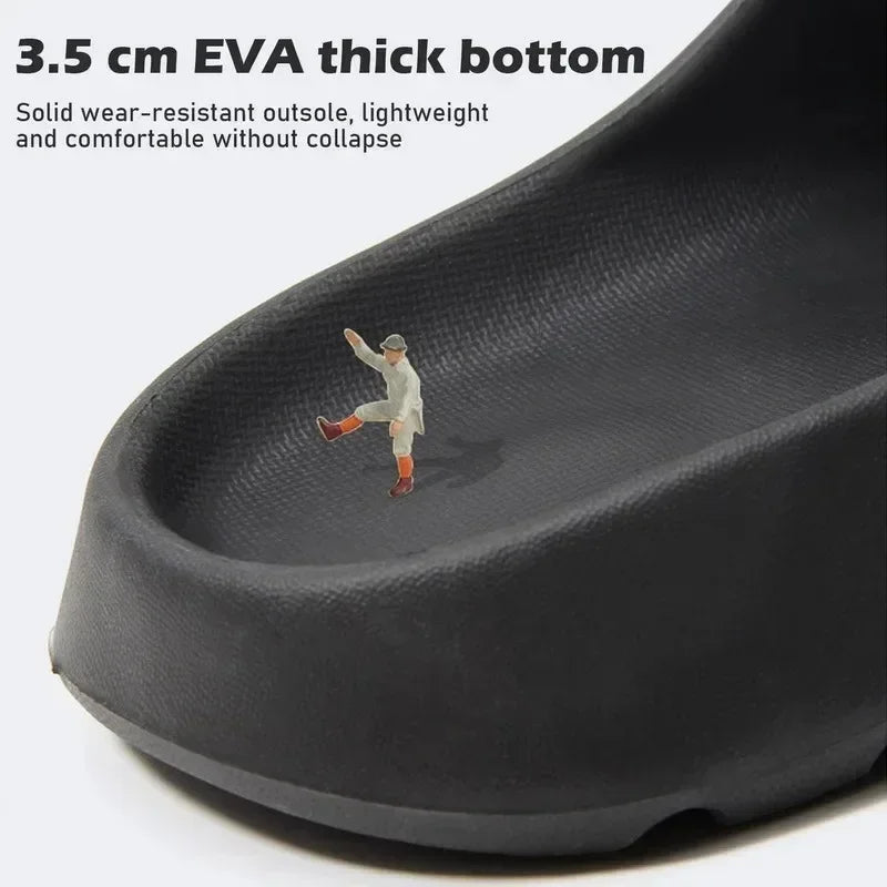 Men’s Cloud Slides – Thick Sole EVA Sandals for Summer Beach & Home - Evallys.com